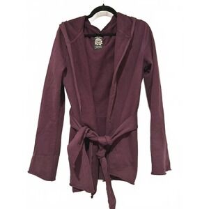Vintage Lucky Brand sz L all‎ cotton maroon cardigan sweater #1711